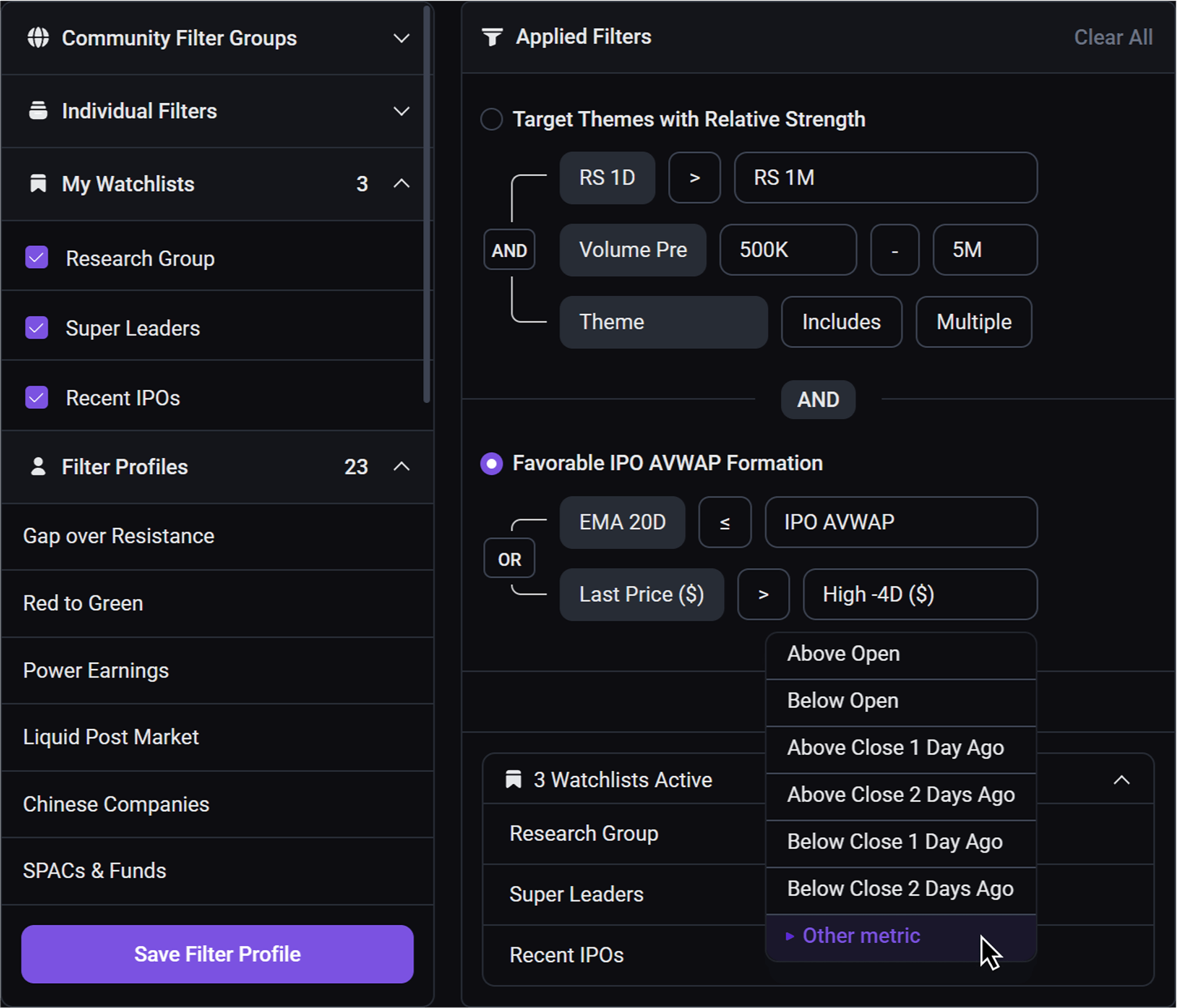 Filters & Presets